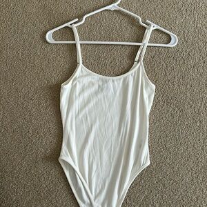 White ribbed bodysuit
